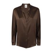 Donkerbruine Jeanne Shirt Semicouture , Brown , Dames