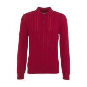 Rode Gebreide Trui Aw24 Model 190cm Roberto Collina , Red , Heren