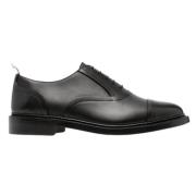 Zwarte Cap Toe Oxford Schoenen Thom Browne , Black , Heren