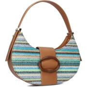 Kameel Handtas met Raffia Detail Noa Harmon , Multicolor , Dames