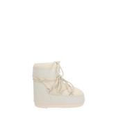 Ivoor Sneeuwlaars Rubber en Kunstleer Moon Boot , White , Dames