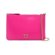 Fuchsia Love Birds Crossbody Tas Pinko , Pink , Dames