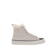 Hoge Top Suède Sneakers met Nikkelvrije Decoratie Brunello Cucinelli ,...