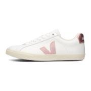 Witte Canvas Lage Top Sneakers Veja , White , Dames