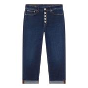 Blauwe Stijlvolle Broek Dondup , Blue , Dames