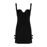 Zwarte Strikjurk met Bustier Halslijn Elisabetta Franchi , Black , Dam...