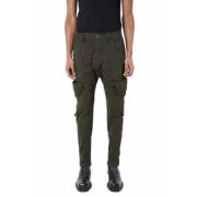 Khaki Stretch Katoenen Cargo Broek Lm192 La Haine Inside Us , Green , ...