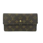 Pre-owned Leather wallets Louis Vuitton Vintage , Brown , Dames