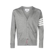 Klassieke V-hals Vest Lichtgrijs Thom Browne , Gray , Heren