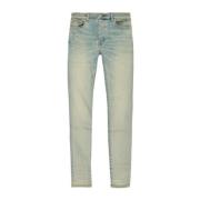 Blauwe Skinny Jeans met Vervaagd Effect Amiri , Blue , Heren