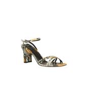 High Heel Sandals aeyde , Gray , Dames