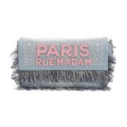 Stijlvolle Denim Schoudertas Rue Madame , Green , Dames