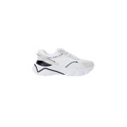 Witte Sportieve Sneakers met Veters Guess , White , Dames