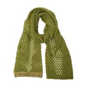 Mesh Alpaca Sjaal met Logoprint Pinko , Green , Unisex