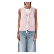 Lila Sachet Mohair Stropdas Vest Ganni , Pink , Dames