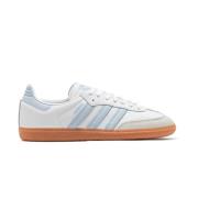 Samba OG White Blue Retro Sneakers Adidas , White , Heren