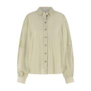 Milanova Lange Mouw Blouse Nukus , Beige , Dames