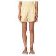 Eggnog Katoenen Shorts Plan C , Yellow , Dames