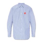 Gestreept overhemd Comme des Garçons Play , Blue , Heren