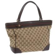 Pre-owned Canvas totes Gucci Vintage , Brown , Dames