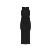 Gestreepte jurk Ganni , Black , Dames