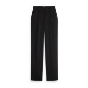 Relaxed Gabardine Broek Scotch & Soda , Black , Dames