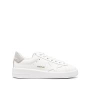 Witte Leren Sneakers Ster Patch Golden Goose , White , Dames