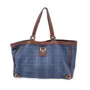 Pre-owned Leather totes Gucci Vintage , Blue , Dames