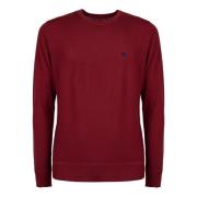 Bordeaux Wol Crew-Neck Sweater Gallo , Red , Heren