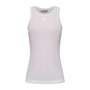 Logo-geborduurd top Ganni , White , Dames