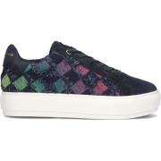 Blauwe Lage Plateau Sneakers Kurt Geiger , Multicolor , Dames