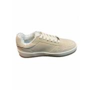 Beige Low-Top Eco-Fur Sneakers Philippe Model , Beige , Dames