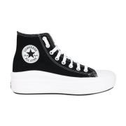 Zwarte Casual Sneakers Hoge Profiel Converse , Black , Dames