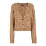 Boucle English Cardigan Roberto Collina , Brown , Dames