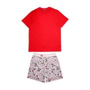 Comfortabele Pyjama Set Diesel , Red , Heren