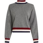 Wollen Kasjmier Mock Neck Trui Tommy Hilfiger , Gray , Dames