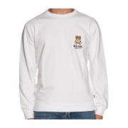 Crewneck Sweatshirt Moschino , White , Heren