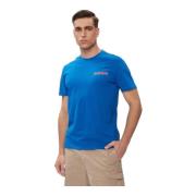 Korte Mouw T-shirt Napapijri , Blue , Heren