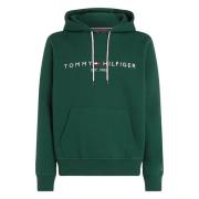 Groene Ornamentale Logo Hoodie Tommy Hilfiger , Green , Heren