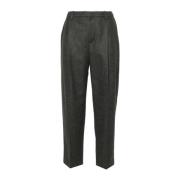 Grijze Wol-Kasjmier Broek met Plooien Brunello Cucinelli , Gray , Dame...