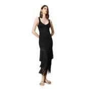 Maxi Dresses Twinset , Black , Dames