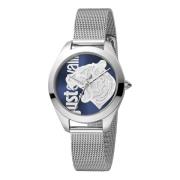 Blauwe wijzerplaat roestvrijstalen kwarts horloge Just Cavalli , Gray ...