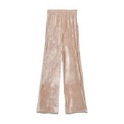 Fluwelen Effen Kleur Broek Hinnominate , Beige , Dames