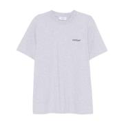 Grijze Katoenen Jersey Crew Neck T-shirts Off White , Gray , Heren