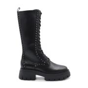 Studded Hoge Enkellaarzen ASH , Black , Dames