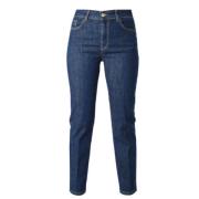 Donkere Denim Broek met Geaccentueerd Stiksel Kocca , Blue , Dames