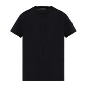 T-shirt met bedrukt logo Moncler , Black , Heren