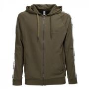 Zip Hoodie Moschino , Green , Heren