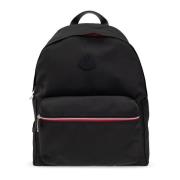 Rugzak met logopatch Moncler , Black , Heren