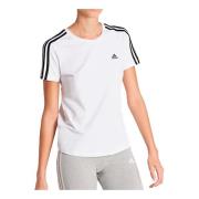 Wit/Blauw T-shirt Adidas , White , Dames